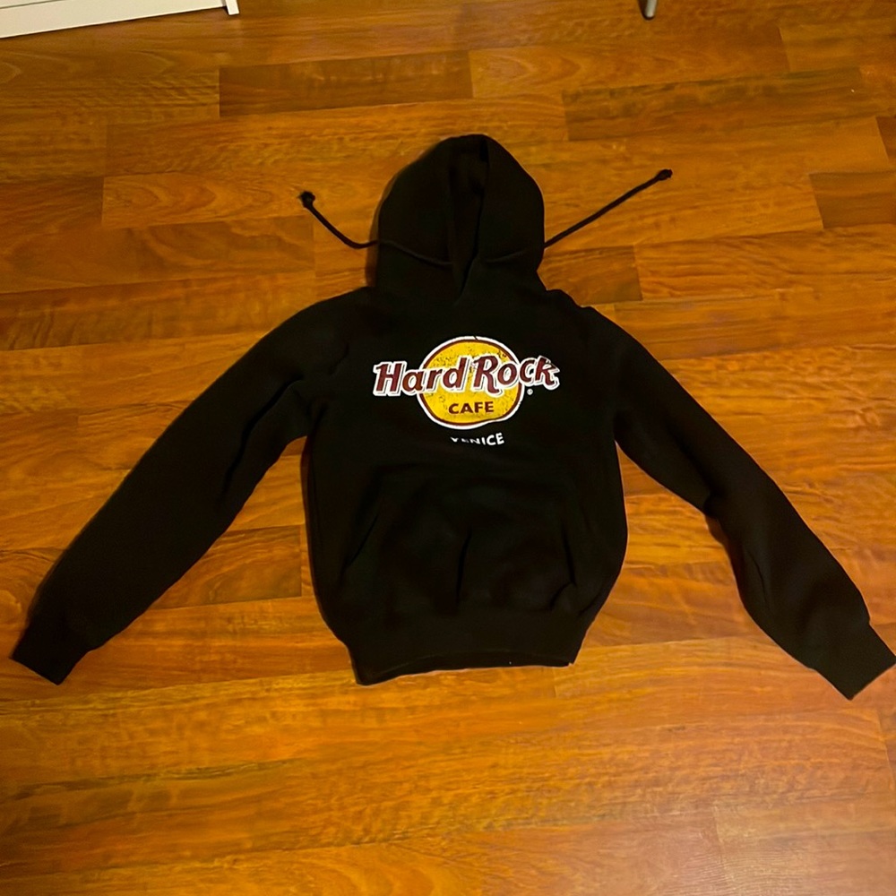 Hard Rock Venice Cafe black hoodie. Size: S